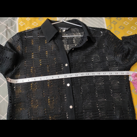 Black Crochet knit Shirt - Picture 11 of 11